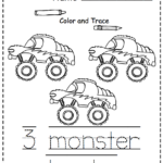 Monster Trucks Printable Preschool Printables