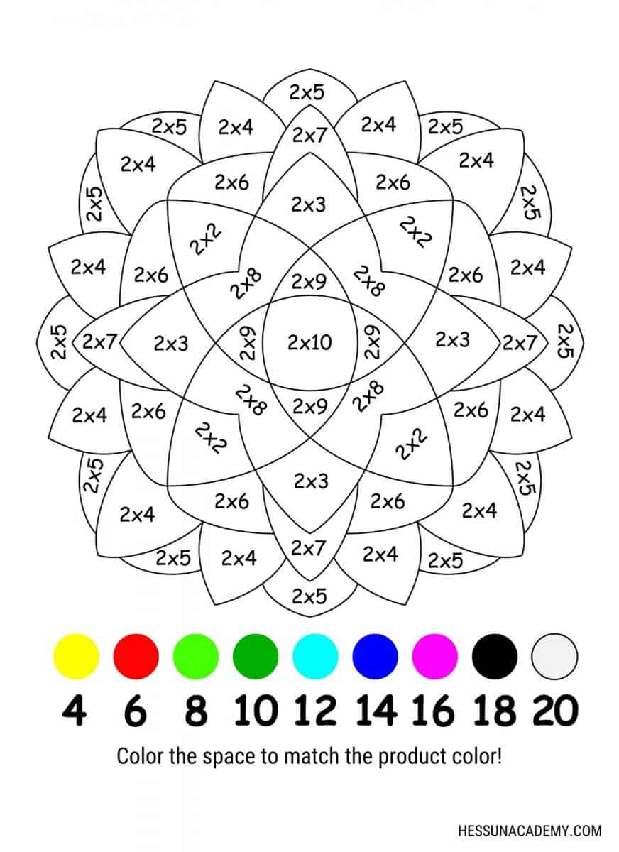 color-multiplication-worksheets-color-by-number-printable