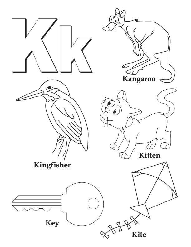 My A To Z Coloring Book Letter K Coloring Page Alphabet 