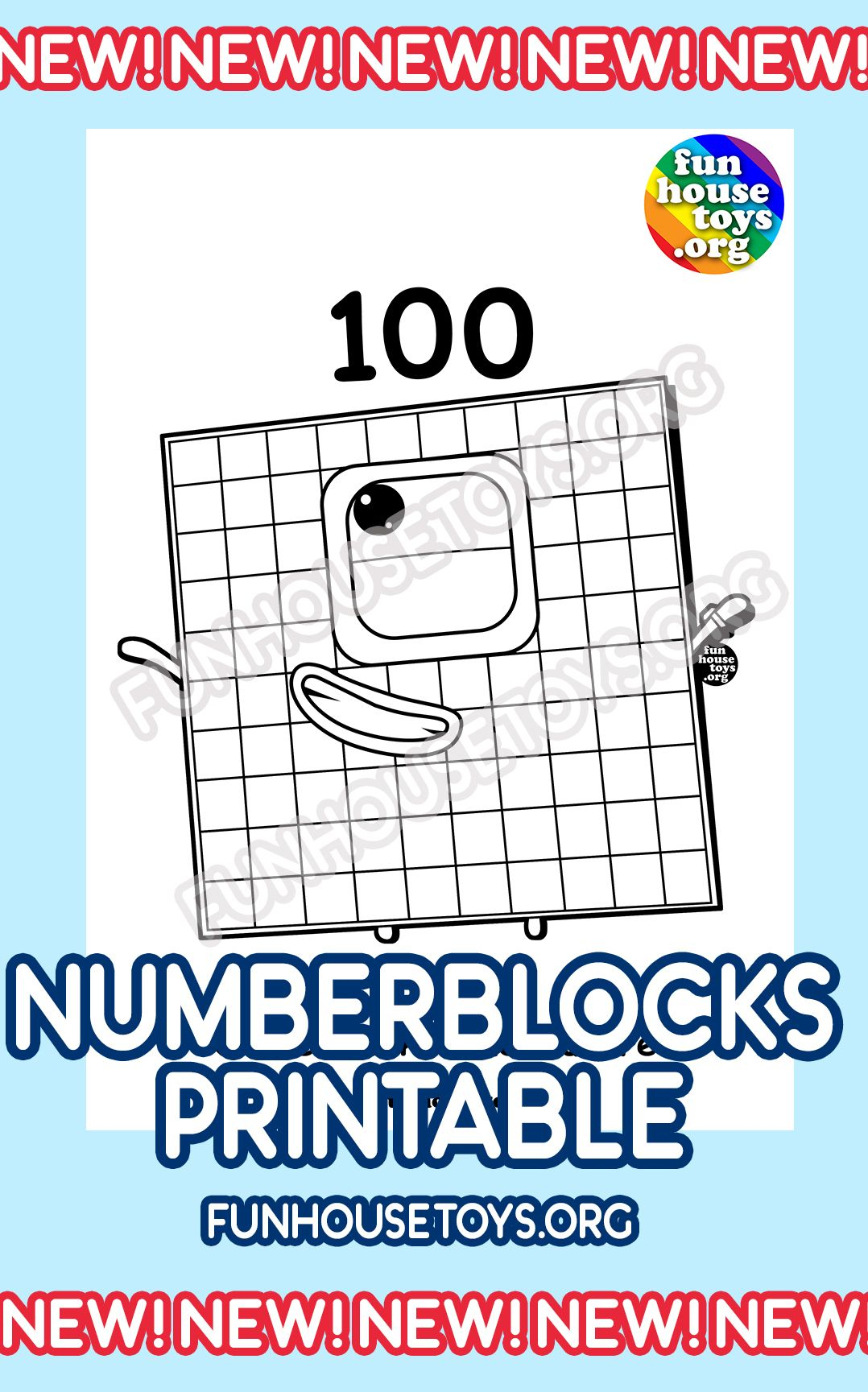 New 100 To 1000 Numberblocks Coloring Pages In 2020 Fun 