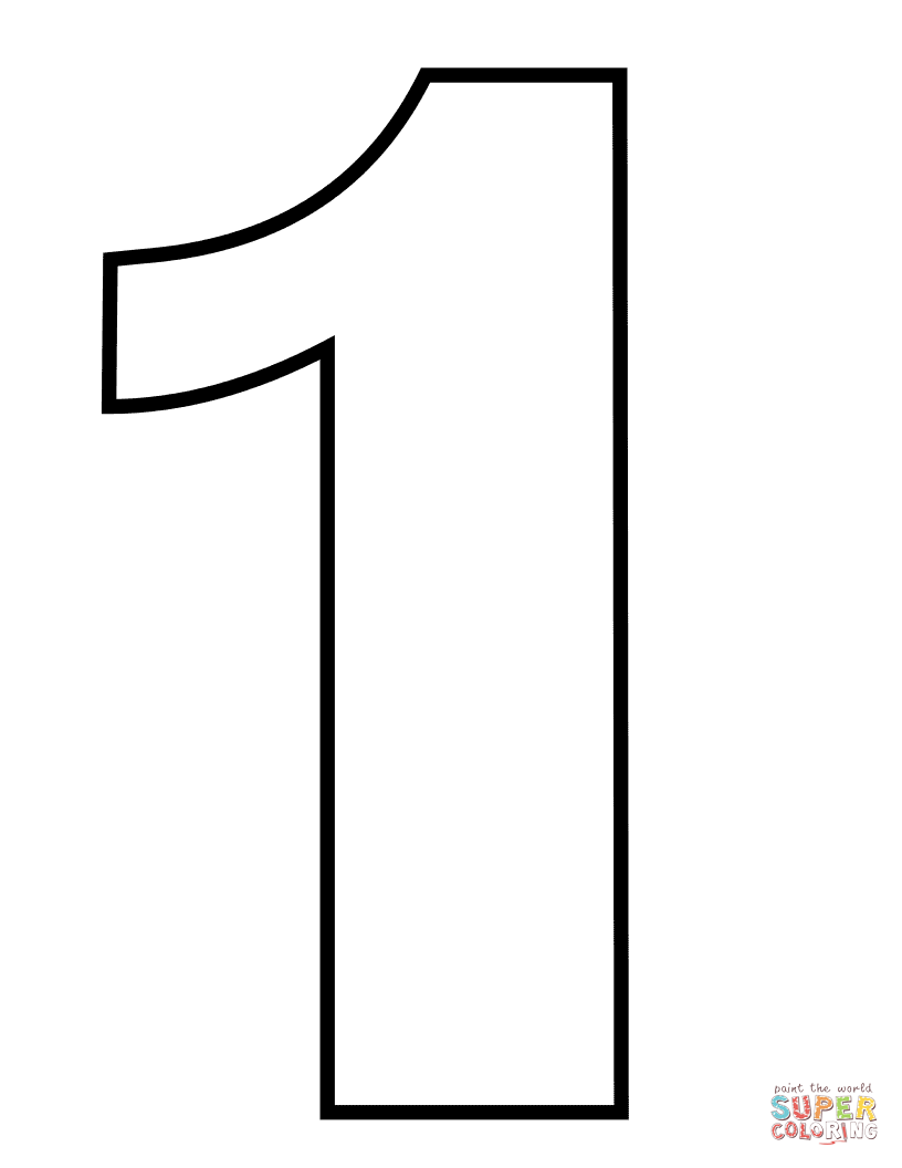 Number 1 Coloring Page Free Printable Coloring Pages Number 1 Coloring Page Free Printable Coloring Pages