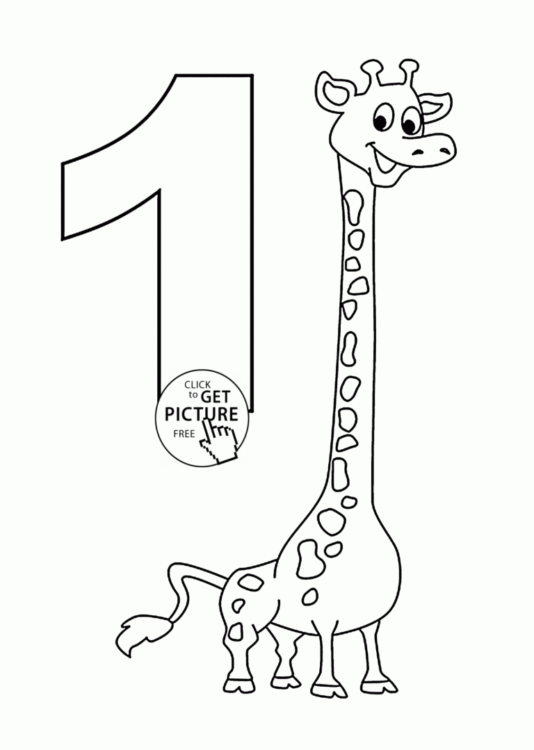 Number 1 Coloring Pages For Kids Counting Sheets