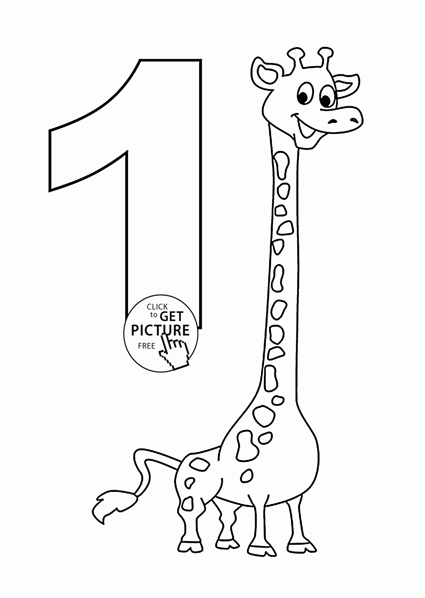 Number 1 Coloring Pages For Kids Counting Sheets 