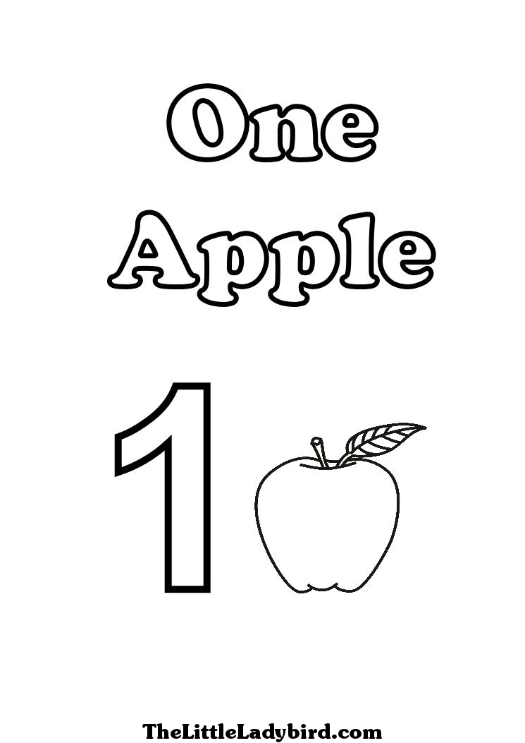 Number 1 Coloring Pages Only Coloring Pages Apple Number 1 Coloring Pages Only Coloring Pages Apple