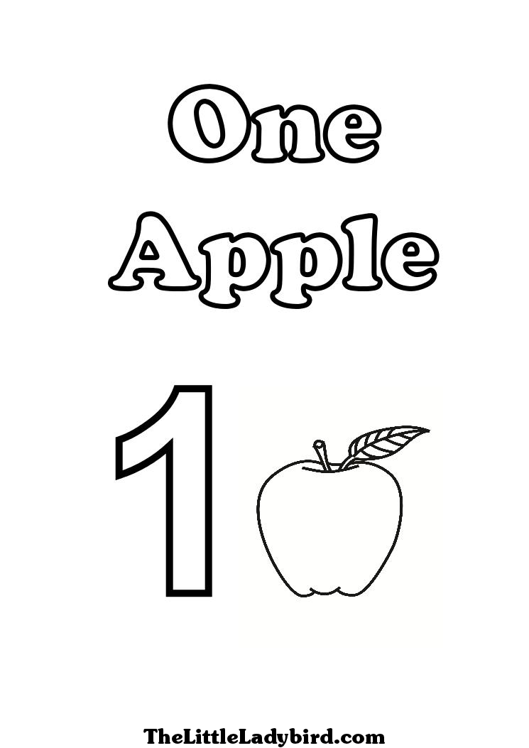 Number 1 Coloring Pages Only Coloring Pages Apple 