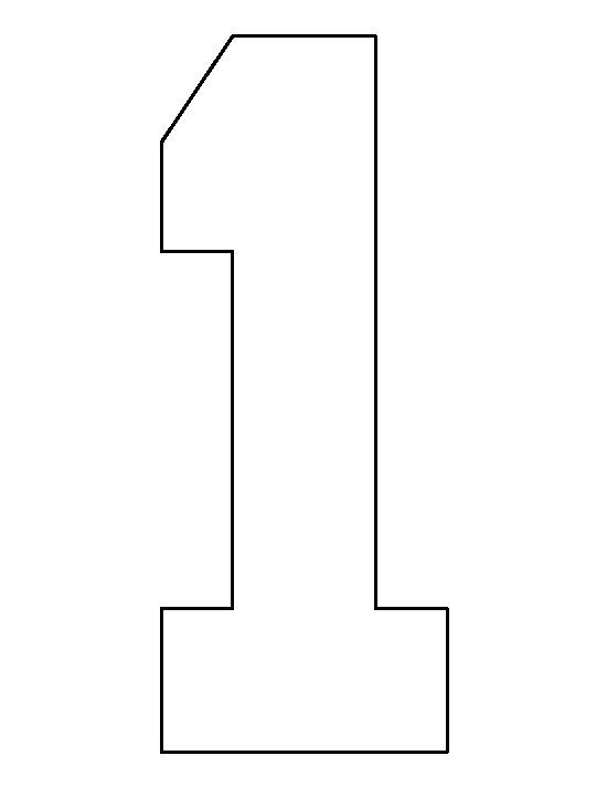 Number 1 Pattern Use The Printable Outline For Crafts 