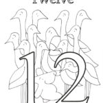 Number 12 Coloring Page PDF With Images Coloring Pages