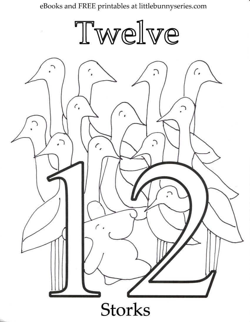 Number 12 Coloring Page PDF With Images Coloring Pages Number 12 Coloring Page PDF With Images Coloring Pages