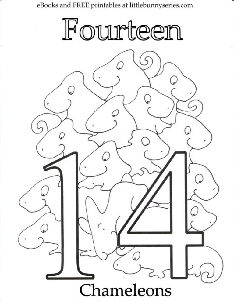Number 14 Coloring Page At GetColorings Free