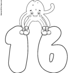 Number 16 Coloring Page At GetColorings Free
