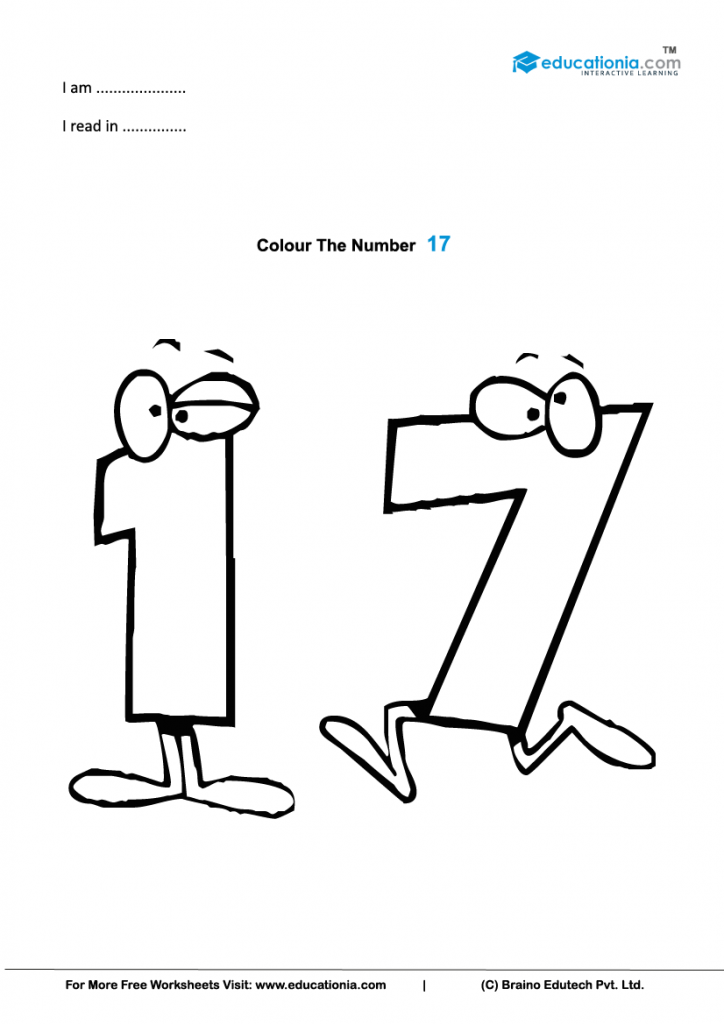 Number 17 Coloring Worksheet Color Worksheets Number 17 Coloring Worksheet Color Worksheets