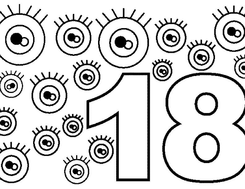 Number 18 Coloring Page At GetColorings Free Number 18 Coloring Page At GetColorings Free