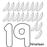 Number 19 Coloring Page At GetColorings Free