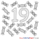Number 19 Coloring Page At GetColorings Free