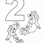 Number 2 Coloring Pages For Kids Counting Sheets