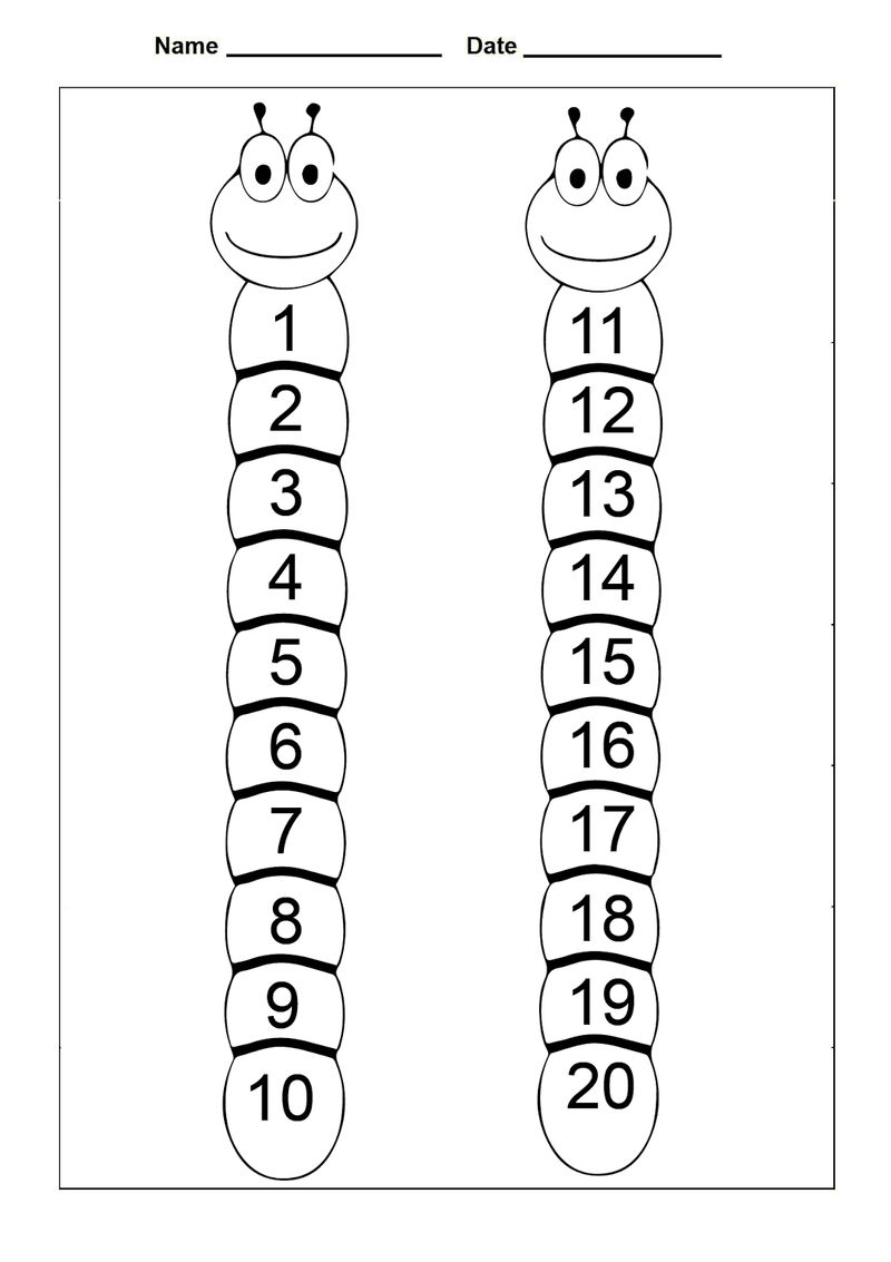 Number 20 Worksheet Simple Coloring Sheets