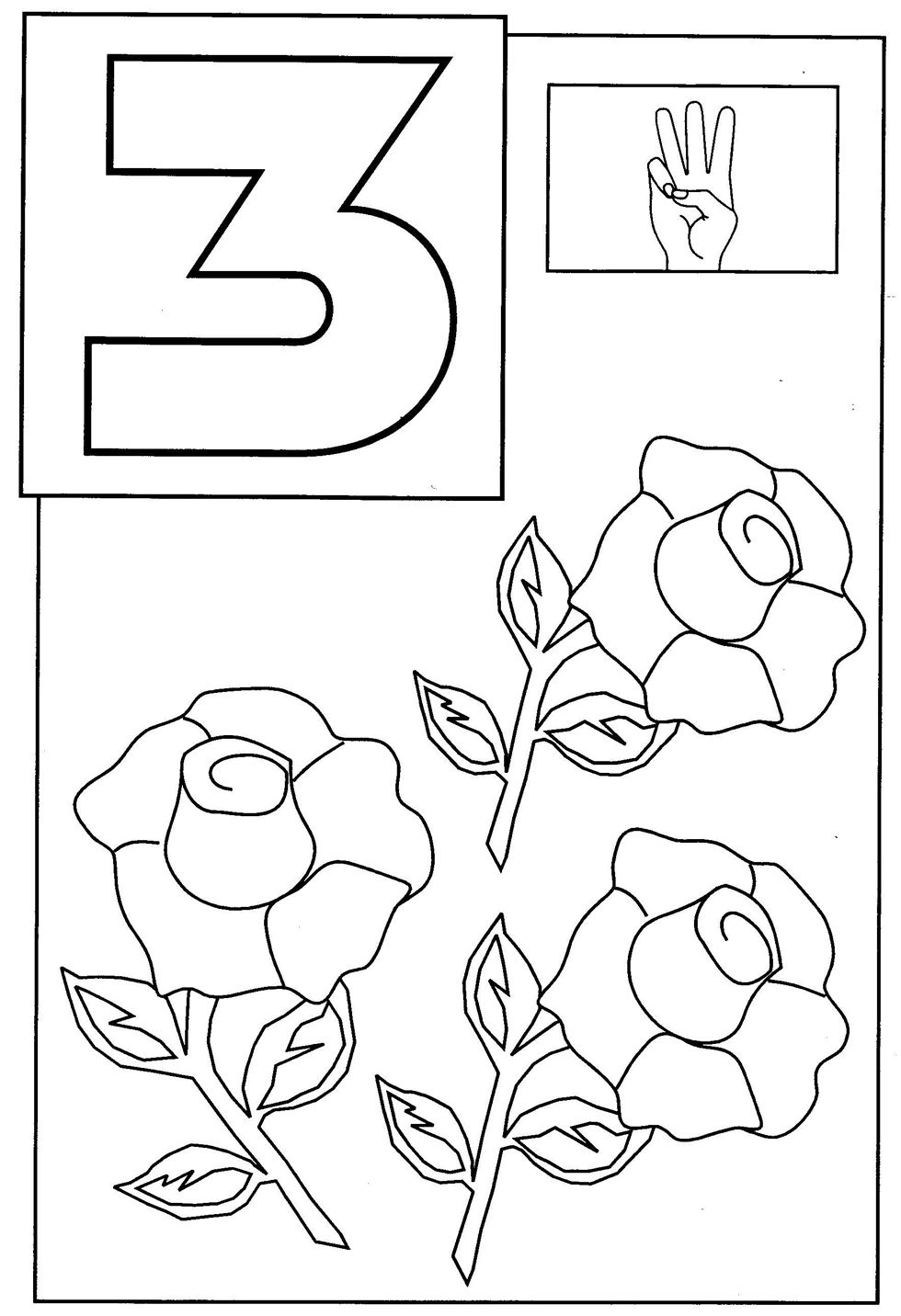 Number 3 Coloring Page Coloring Home