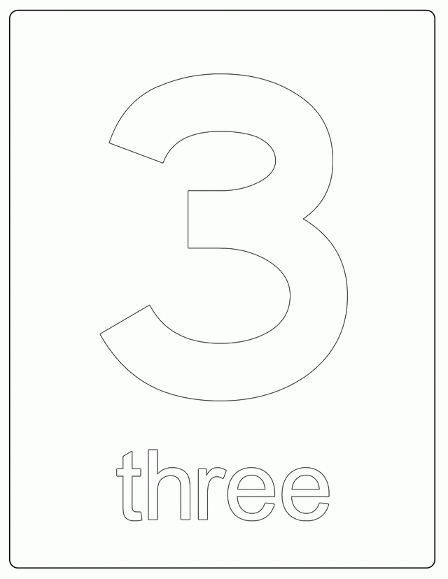 Number 3 Coloring Sheet Coloring Home Number 3 Coloring Sheet Coloring Home