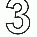 Number 3 Large Printable Numbers Printable Numbers