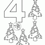 Number 4 Coloring Pages For Kids Counting Sheets