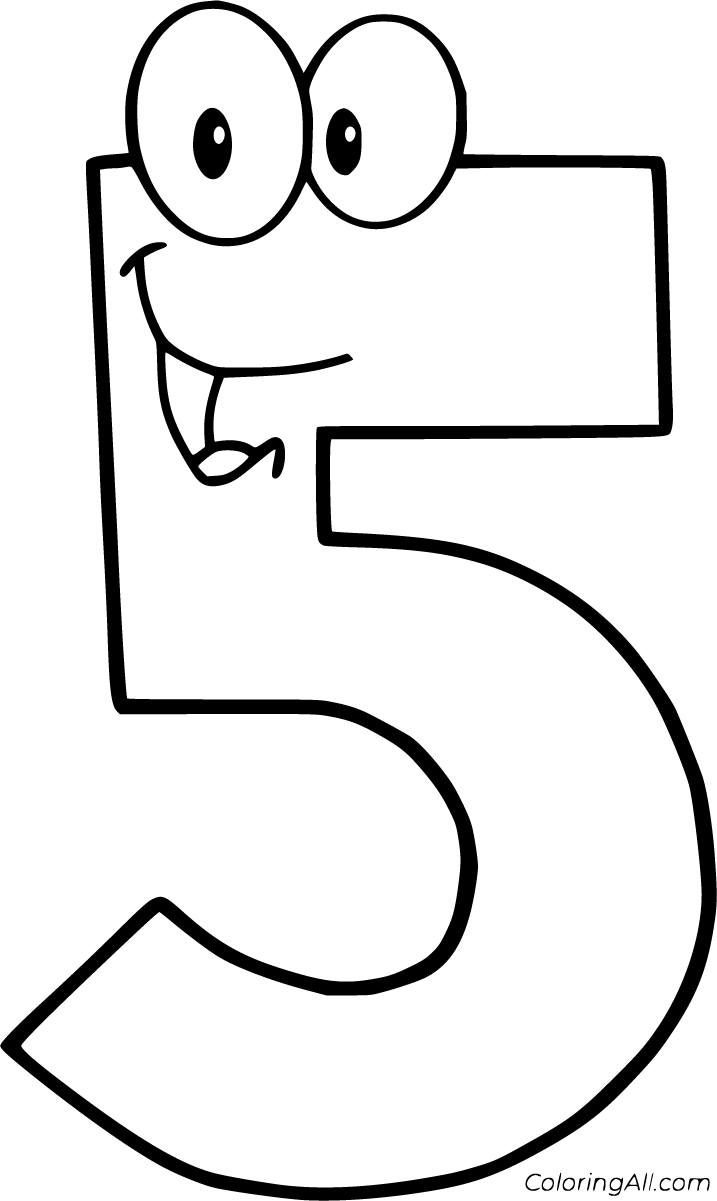 Number 5 Coloring Pages ColoringAll Number 5 Coloring Pages ColoringAll
