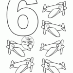 Number 6 Coloring Pages For Kids Counting Sheets