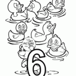 Number 6 Coloring Pages For Preschoolers Counting Numbers