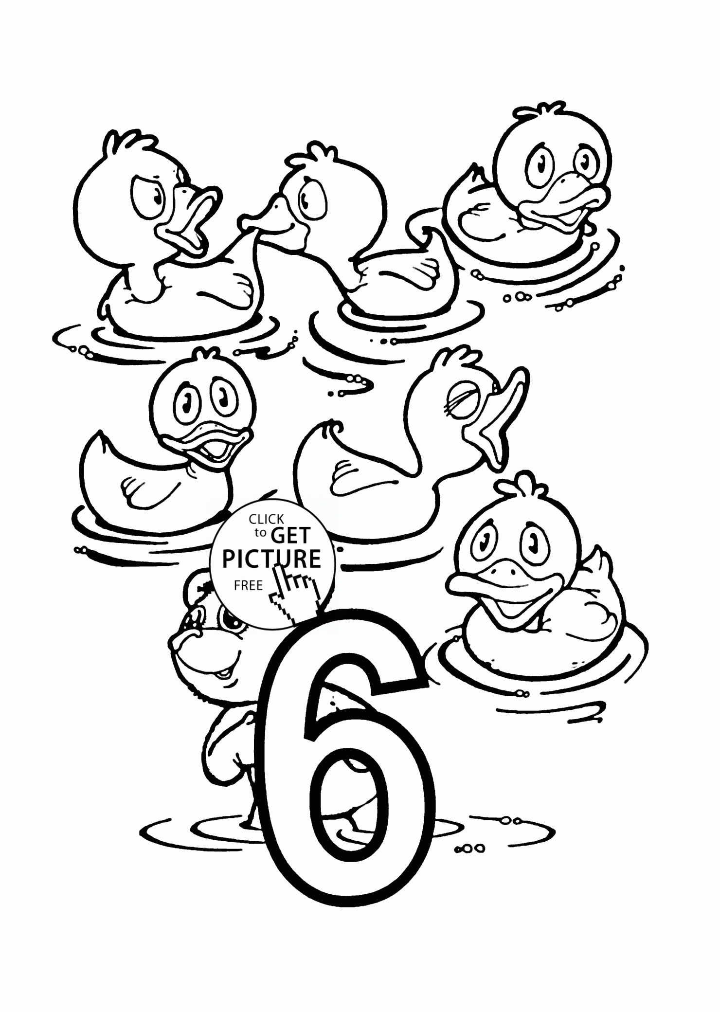 Number 6 Coloring Pages For Preschoolers Counting Numbers 