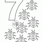 Number 7 Coloring Pages For Kids Counting Sheets