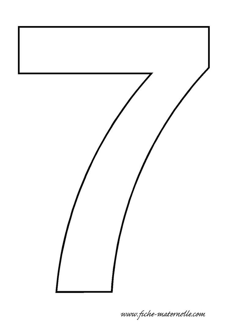 Number 7 Template Crafts And Worksheets For Preschool