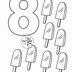 Number 8 Coloring Pages For Kids Counting Sheets