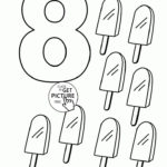 Number 8 Coloring Pages For Kids Counting Sheets