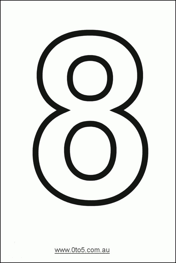 Number 8 Number Template Printable Large Printable