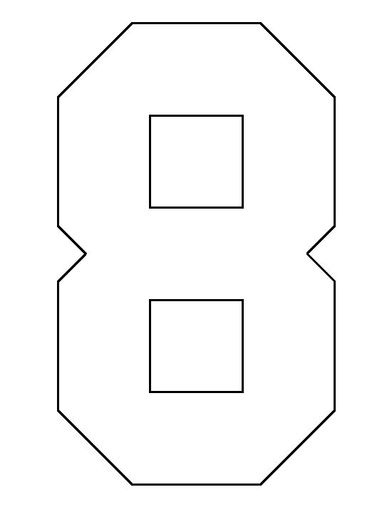 Number 8 Pattern Use The Printable Outline For Crafts 