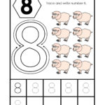 Number 8 Tracing Worksheets For Preschool Dotted Numbers