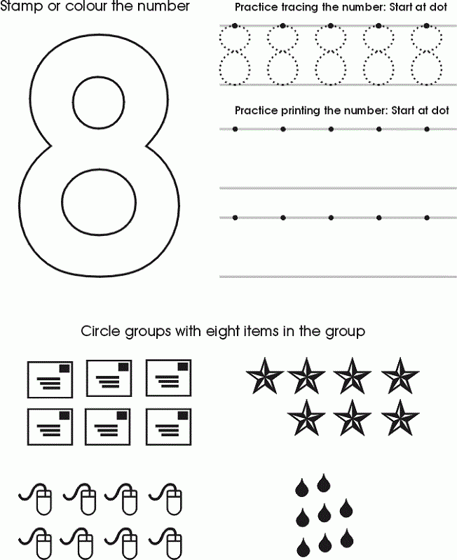 Number 8 Worksheets Printable Activity Shelter Number 8 Worksheets Printable Activity Shelter
