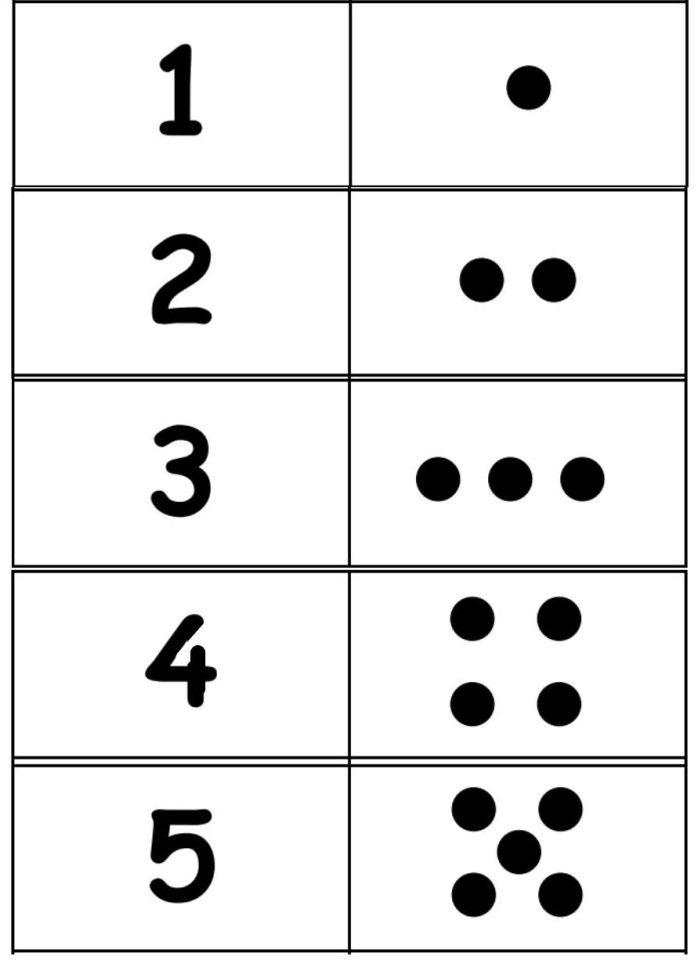 Number And Dot Cards Fold And Laminate 1 Dot Cards Math