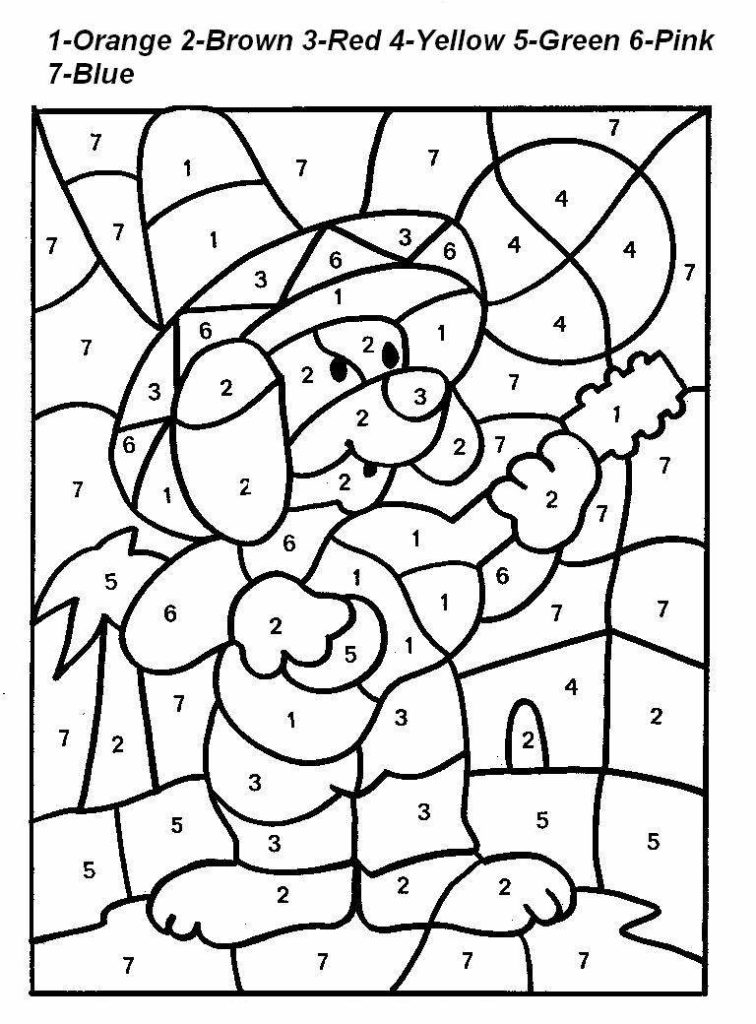 Number Coded Coloring Pages At GetColorings Free 