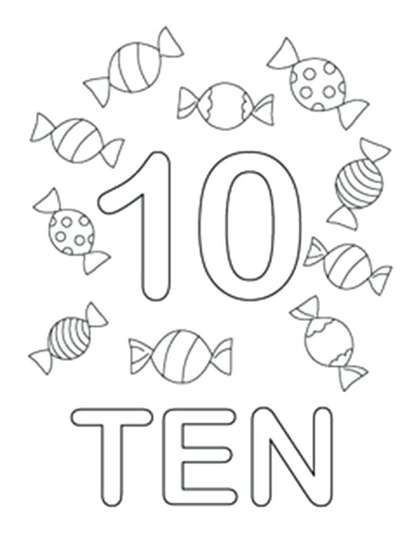 Number Coloring Pages 1 10 At GetColorings Free 
