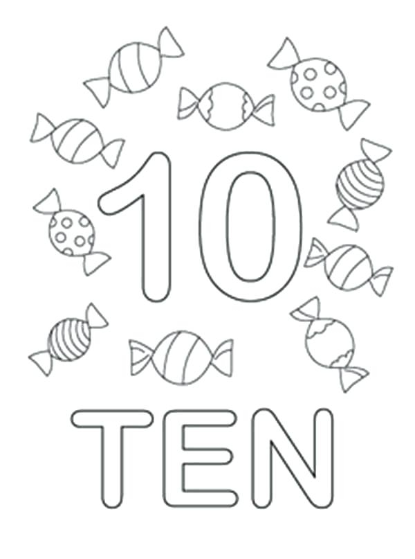 Number Coloring Pages 1 10 At GetColorings Free