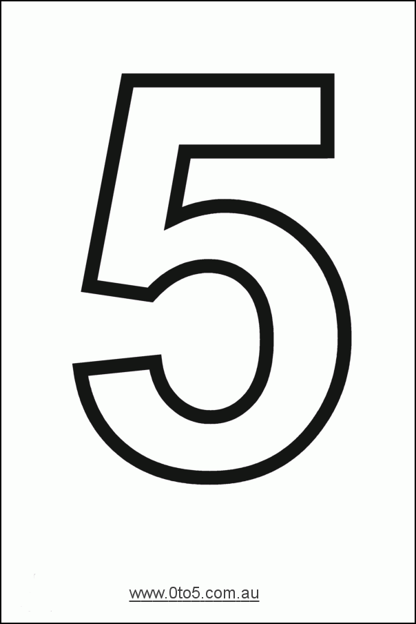 Number Five Printable Template Printable Numbers 