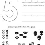Number Five Worksheet Free Preschool Printable Numbers