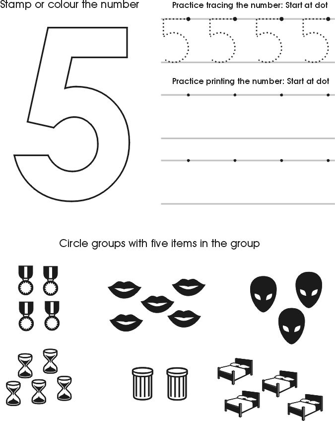 Number Five Worksheet Free Preschool Printable Numbers Number Five Worksheet Free Preschool Printable Numbers