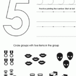 Number Five Worksheet Free Preschool Printable Numbers