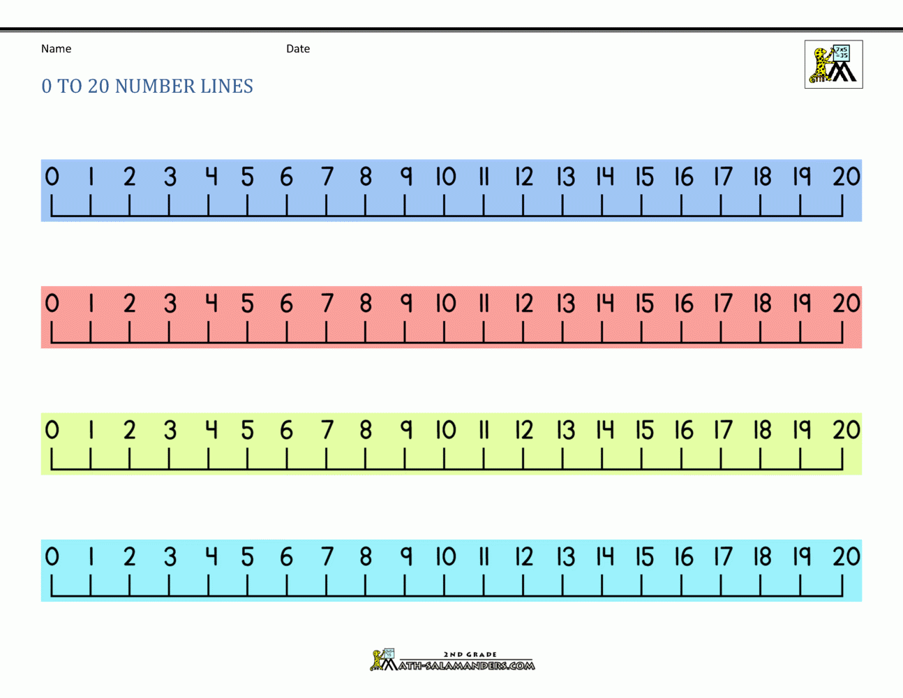 Number Line 0 To 20 Number Line 0 To 20