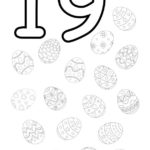 Number Nineteens 19 Coloring Pages Numbers Preschool