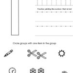 Number One Worksheet Free Preschool Printable Numbers