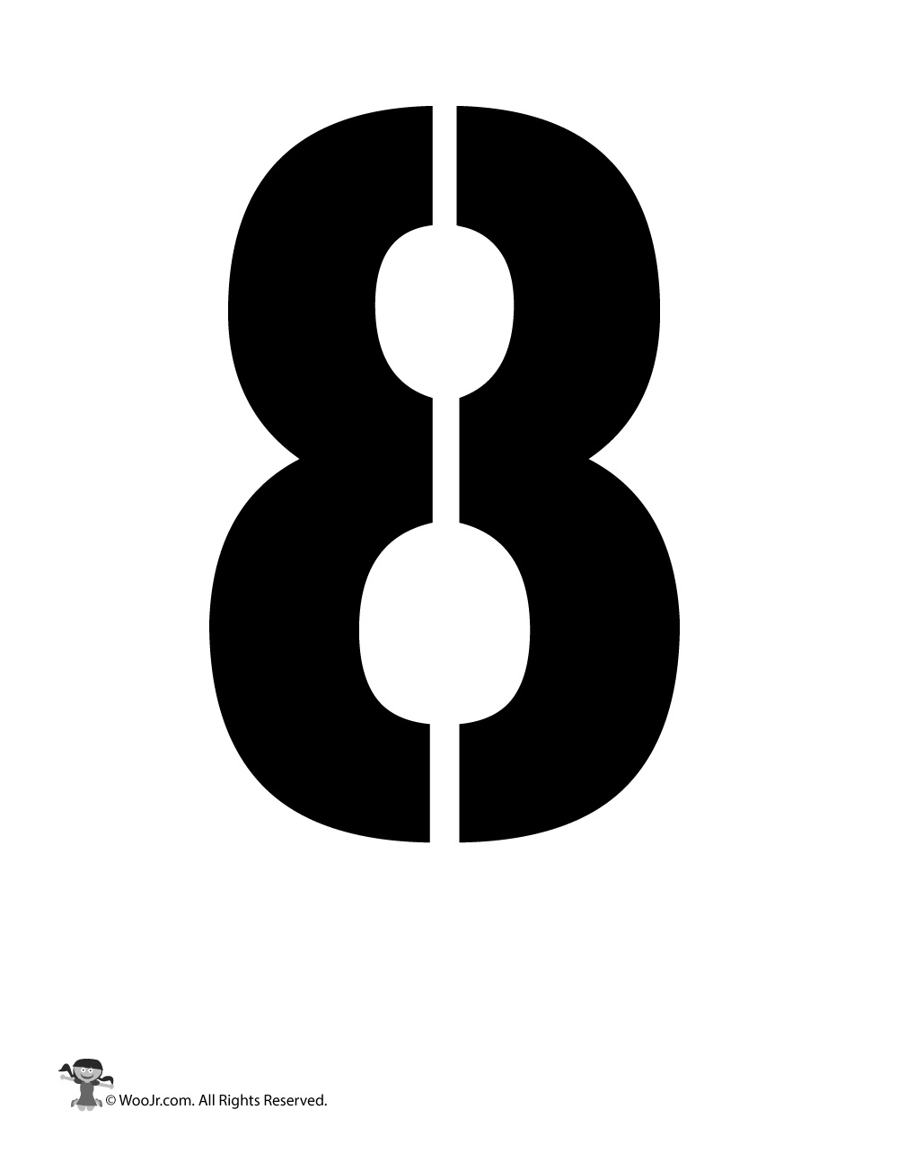 Number Stencil 8 Woo Jr Kids Activities