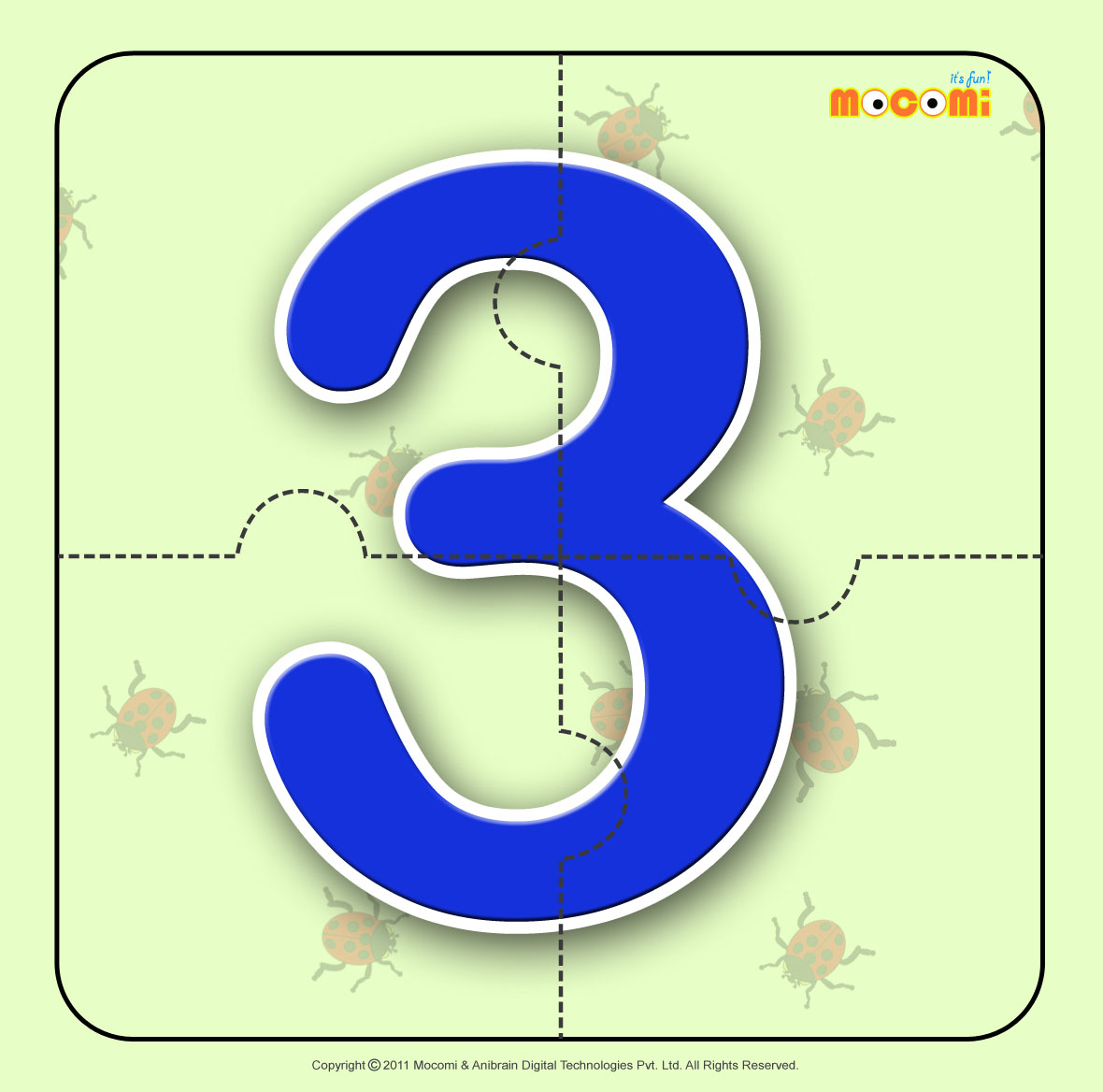 Number Three 3 Number Jigzaw Puzzles For Kids Mocomi