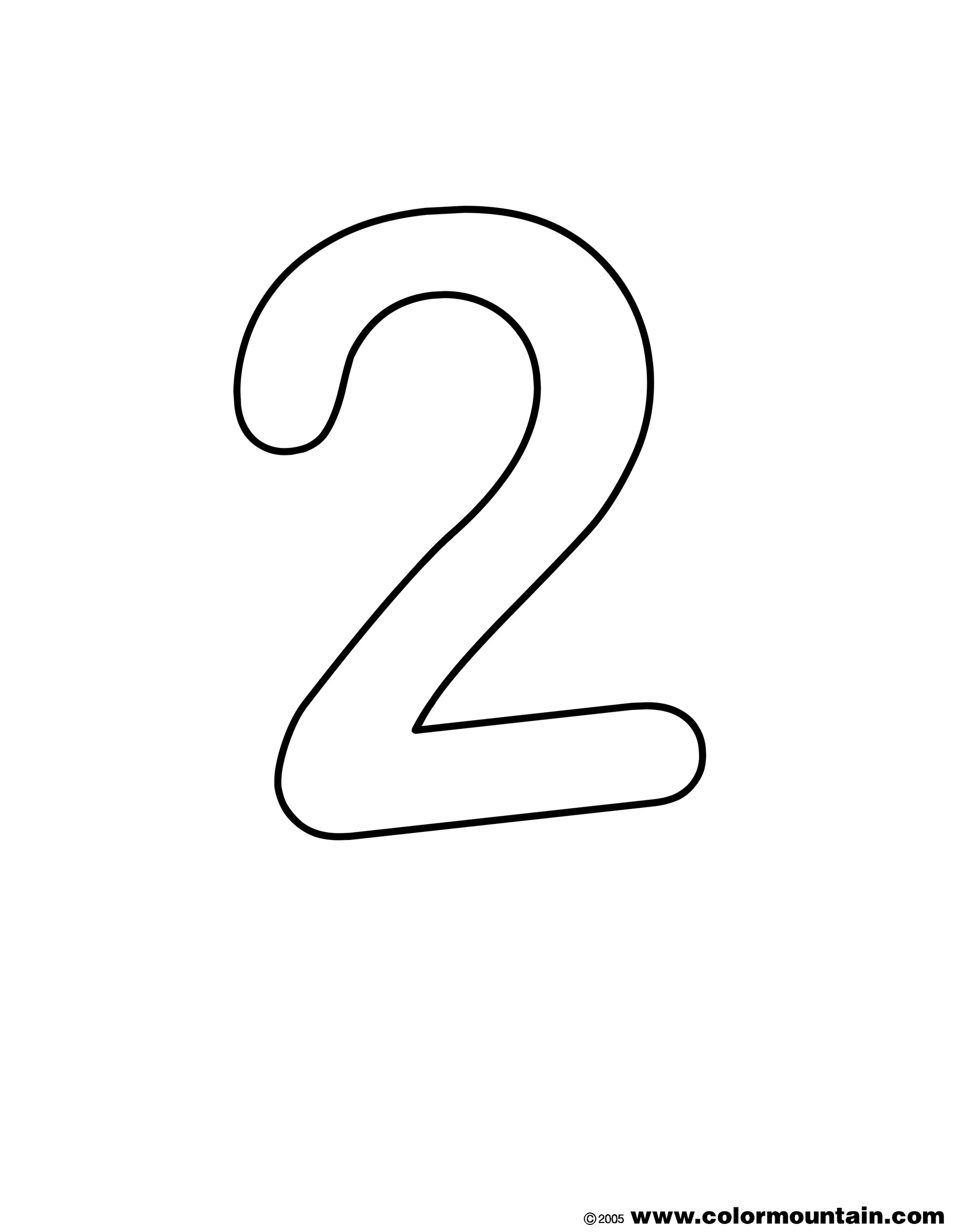 Number Two Coloring Page Create A Printout Or Activity